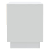 NNEVL Bedside Cabinet White 45x34x44 cm Chipboard