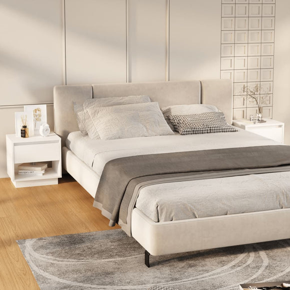 NNEVL Bedside Cabinets 2 pcs White 45x34x44 cm Chipboard