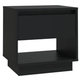 NNEVL Bedside Cabinet Black 45x34x44 cm Chipboard