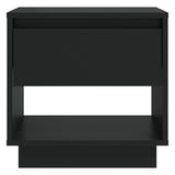 NNEVL Bedside Cabinet Black 45x34x44 cm Chipboard