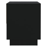 NNEVL Bedside Cabinet Black 45x34x44 cm Chipboard