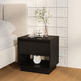 NNEVL Bedside Cabinets 2 pcs Black 45x34x44 cm Chipboard