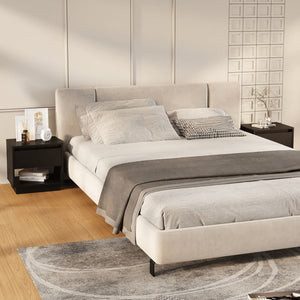 NNEVL Bedside Cabinets 2 pcs Black 45x34x44 cm Chipboard
