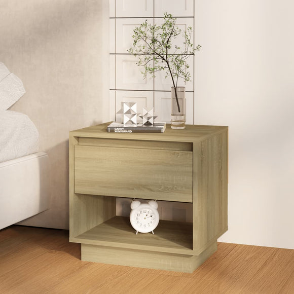 NNEVL Bedside Cabinet Sonoma Oak 45x34x44 cm Chipboard