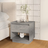 NNEVL Bedside Cabinet Concrete Grey 45x34x44 cm Chipboard
