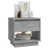 NNEVL Bedside Cabinets 2 pcs Concrete Grey 45x34x44 cm Chipboard