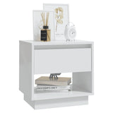 NNEVL Bedside Cabinet High Gloss White 45x34x44 cm Chipboard