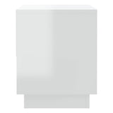 NNEVL Bedside Cabinet High Gloss White 45x34x44 cm Chipboard
