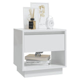 NNEVL Bedside Cabinets 2 pcs High Gloss White 45x34x44 cm Chipboard
