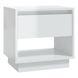 NNEVL Bedside Cabinets 2 pcs High Gloss White 45x34x44 cm Chipboard