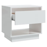 NNEVL Bedside Cabinets 2 pcs High Gloss White 45x34x44 cm Chipboard