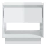 NNEVL Bedside Cabinets 2 pcs High Gloss White 45x34x44 cm Chipboard