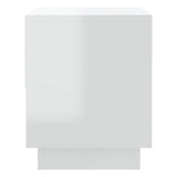 NNEVL Bedside Cabinets 2 pcs High Gloss White 45x34x44 cm Chipboard