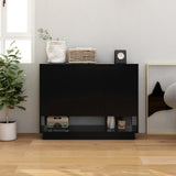 NNEVL Sideboard Black 97x31x75 cm Engineered Wood