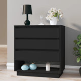 NNEVL Sideboard Black 70x41x75 cm Chipboard