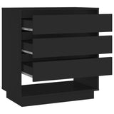 NNEVL Sideboard Black 70x41x75 cm Chipboard