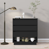 NNEVL Sideboard Black 70x41x75 cm Chipboard