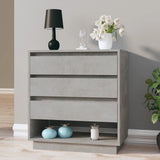 NNEVL Sideboard Concrete Grey 70x41x75 cm Chipboard