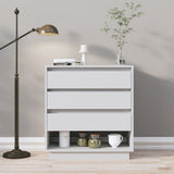 NNEVL Sideboard High Gloss White 70x41x75 cm Chipboard