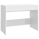 NNEVL Desk High Gloss White 101x50x76.5 cm Chipboard