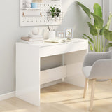 NNEVL Desk High Gloss White 101x50x76.5 cm Chipboard