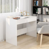 NNEVL Desk High Gloss White 101x50x76.5 cm Chipboard
