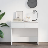 NNEVL Console Table High Gloss White 89x41x76.5 cm Steel