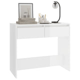 NNEVL Console Table High Gloss White 89x41x76.5 cm Steel