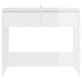 NNEVL Console Table High Gloss White 89x41x76.5 cm Steel