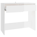 NNEVL Console Table High Gloss White 89x41x76.5 cm Steel