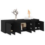 NNEVL TV Cabinet Black 120x30x40.5 cm Engineered Wood