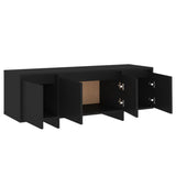 NNEVL TV Cabinet Black 120x30x40.5 cm Engineered Wood