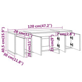 NNEVL TV Cabinet Sonoma Oak 120x30x40.5 cm Engineered Wood