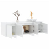 NNEVL TV Cabinet High Gloss White 120x30x40.5 cm Engineered Wood
