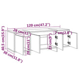 NNEVL TV Cabinet High Gloss White 120x30x40.5 cm Engineered Wood