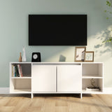 NNEVL TV Cabinet White 130x35x50 cm Chipboard
