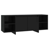 NNEVL TV Cabinet Black 130x35x50 cm Chipboard