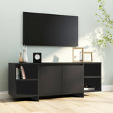 NNEVL TV Cabinet Black 130x35x50 cm Chipboard
