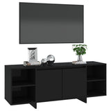NNEVL TV Cabinet Black 130x35x50 cm Chipboard