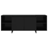 NNEVL TV Cabinet Black 130x35x50 cm Chipboard