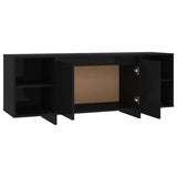 NNEVL TV Cabinet Black 130x35x50 cm Chipboard