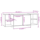 NNEVL TV Cabinet Sonoma Oak 130x35x50 cm Chipboard
