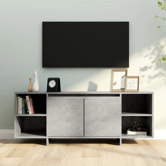 NNEVL TV Cabinet Concrete Grey 130x35x50 cm Engineered Wood