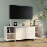 NNEVL TV Cabinet High Gloss White 130x35x50 cm Chipboard
