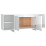 NNEVL TV Cabinet High Gloss White 130x35x50 cm Chipboard