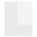 NNEVL TV Cabinet High Gloss White 130x35x50 cm Chipboard