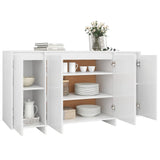 NNEVL Sideboard White 135x41x75 cm Engineered Wood