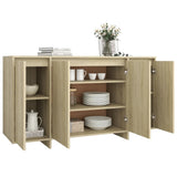 NNEVL Sideboard Sonoma Oak 135x41x75 cm Engineered Wood