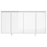 NNEVL Sideboard High Gloss White 135x41x75 cm Engineered Wood