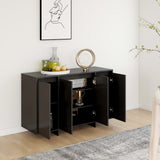 NNEVL Sideboard Black 120x41x75 cm Chipboard